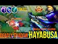 19 Kills!! Deadly Shadow Hayabusa 100% No Mercy!! - Build Top 1 Global Hayabusa ~ MLBB