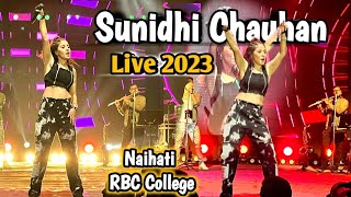 Sunidhi Chauhan Live Concerts 2023 || Naihati RBC College || Saami Saami, Kamli, || Bengali Vlog