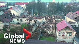 Croatia earthquake: Drone captures quake destruction as residents worry for aftershocks