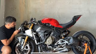 DESMONTEI A DUCATI V4S PARA PINTURA DAS PEÇAS DEPOIS DO ACIDENTE