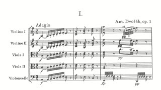 Dvořák: String Quintet No. 1 in A minor, Op. 1, B 7 (with Score)