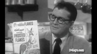 KELLOGG'S SUGAR FROSTED FLAKES with GEORGE REEVES using his Super Hearing SUPERMAN