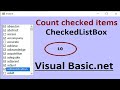 Visual Basic.net: How to count only checked items in CheckedListBox- VB.NET
