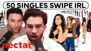 50 strangers swipe on each other | Hasanabi \u0026 Austin Show react to Nectar