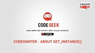 Basic Codeigniter Tutorials - About Get Instance