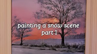 Painting a Snow Scene Part 1