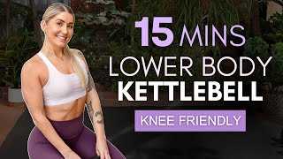 15 Min Lower Body Kettlebell STRENGTH (NO SQUATS/NO LUNGES) | NO REPEATS | Beginner Friendly