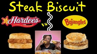 HARDEES VS BOJANGLES STEAK BISCUIT REVIEW ! #foodie #cooking #newvideo #foodreview  #lifestyle