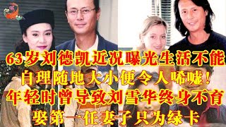 63岁刘德凯近况曝光生活不能自理随地大小便令人唏嘘！年轻时曾导致刘雪华终身不育，娶第一任妻子只为绿卡