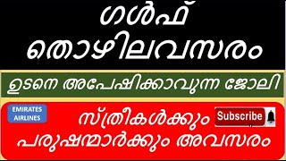 എമിറേറ്റ്സ് ഫ്ലൈറ്റ് കാറ്ററിങ്ങ് നല്ലൊരു അവസരം l emirates l ഗൾഫിൽ  തൊഴിലവസരങ്ങൾ l Gulf Job