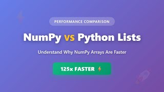 NumPy vs Python Lists - Performance Comparison | Why NumPy is 125x Faster