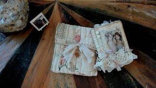 Sisters Junk Journal Flip Through w/quilt pouch (The 3 journals shown in video have sold Thank You!)