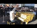 public piano play liszt la campanella super difficult song street piano