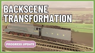 Installing a Backscene at Treuddyn Junction Model Railway