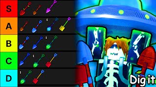 DIG IT SHOVEL TIER LIST (BEST SHOVELS) ROBLOX