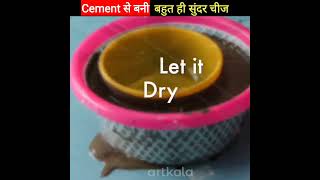 DIY CEMENT CRAFTS | देसी जुगाड़ | CIMENT | PLASTIC BOTTLE | HANDCRAFT | PAPER CRAFT #lifehack #shorts