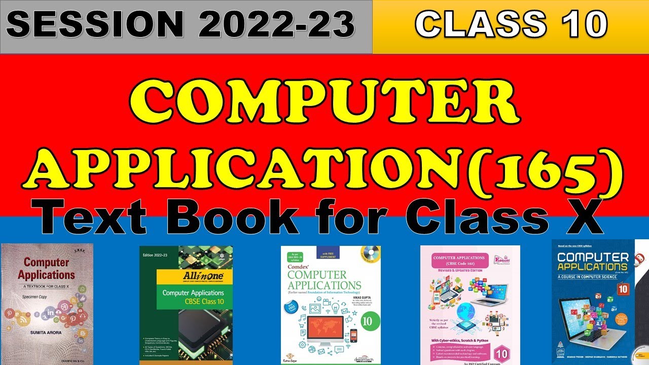 Class 10 Computer Applications Book(165) | Session 2022-23| E-Book ...