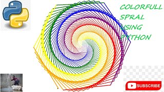 #python #spiral || Colorful spiral using Python.||Python Projects.