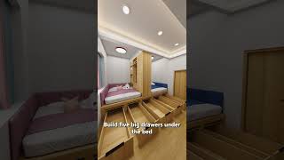 One room for two kids.