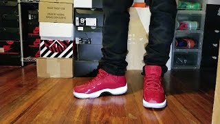 jordan 11 win like 96 on feet