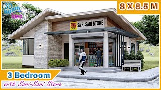 SMALL HOUSE DESIGN | 3 bedroom with Sari-Sari Store