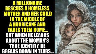 A MILLIONAIRE Rescues A HOMELESS MOTHER And Child In The Middle Of A HURRICANE And Takes Them Home.!