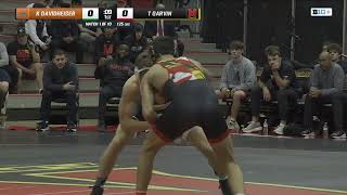 125lbs: Maryland's Tyler Garvin vs. Bucknell's Kade Davidheiser | Maryland Wrestling