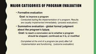 Program Evaluation