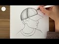 how to draw a boy pencil sketch for beginners easy drawing for beginners simple drawing