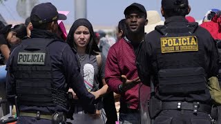 Hundreds of people are stranded between the Peru and Chile border - some without food or water