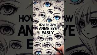 How to draw anime eye easily #anime #eye #drawing #easy #tutorial #shorts