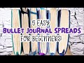 5 Easy Bullet Journal Spreads for Beginners 📚✨