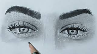How to draw beautiful eyes girl#tutorial #beginners #eyebrows#drawing #eye