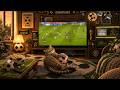 Watch a football match with My Cat ⚽🐾 Cozy Football Lofi for Relax, Enjoy 👣 Soccer lover