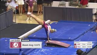 Lexi Graber (Alabama) Beam 2022 vs Arkansas 9.950