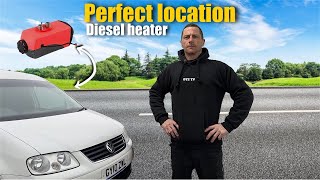 The perfect diesel heater location for a Vw caddy