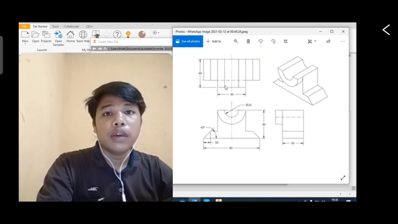 Gambar 3D Pemula Autodesk Inventor |part 2 - YouTube