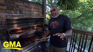 Fourth of July backyard barbecue celebrations and grilling