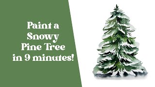 How to Paint a Quick Snowy Pine Tree