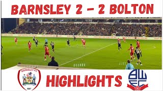 Barnsley fc v Bolton Wanderers Fc highlights #barnsleyfc #boltonwanderers  #football