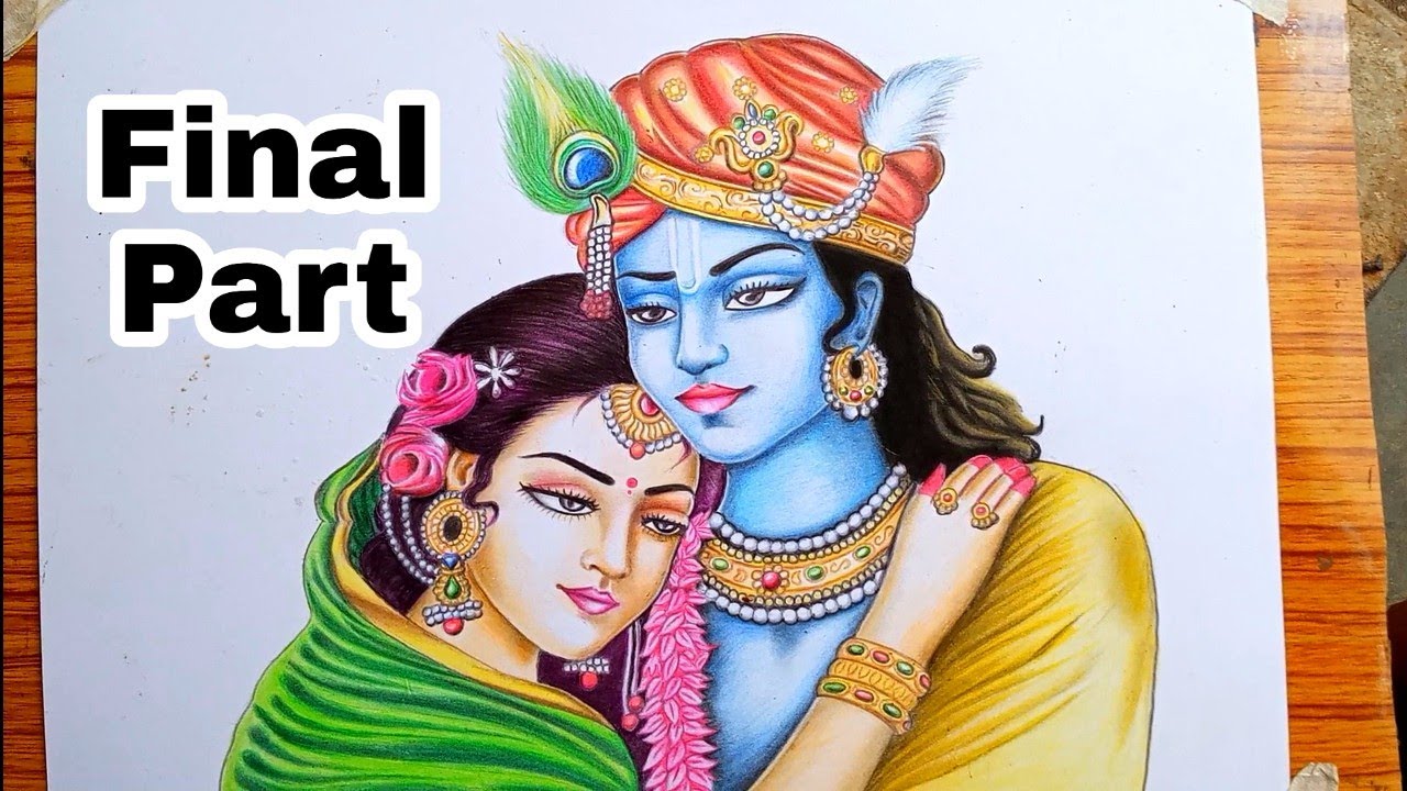 Radha Krishna Step By Step Drawing Using Color Pencil Tutorial (Part 5 ...