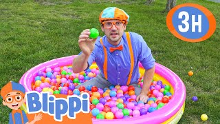 Learn Colors with the Blippi Ball Pit | Blippi - Kids Playground | Educational Videos for Kids