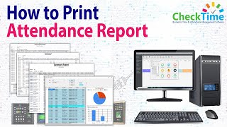 How To Print Time Attendance Report With CheckTime Biometric time Attendance Management Software