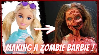 I Made Barbie Into A Zombie - Barbie Doll Customization - DIY Halloween Props | Dark Nook