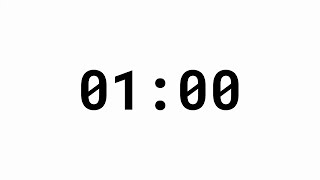 60 Second Countdown Timer - White Background