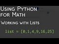 Using Python for Math | Working with Lists in Python | BHNmath