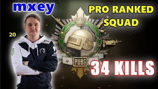 PUBG RANKED - Team Liquid mxey, FuzzFace \u0026 SIMSY - 34 KILLS - PRO RANKED SQUAD