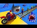 GTA V Spider-Man & Color Minions Epic Ragdoll Physics Funny and Fails #shorts #gtav #shortsfeed