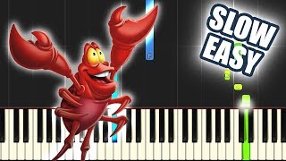 Under the Sea - The Little Mermaid | SLOW EASY PIANO TUTORIAL + SHEET MUSIC by Betacustic