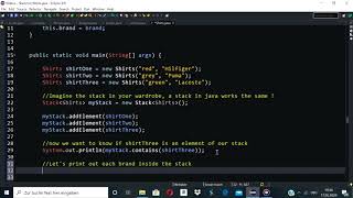 Stack with objects in Java (2020)